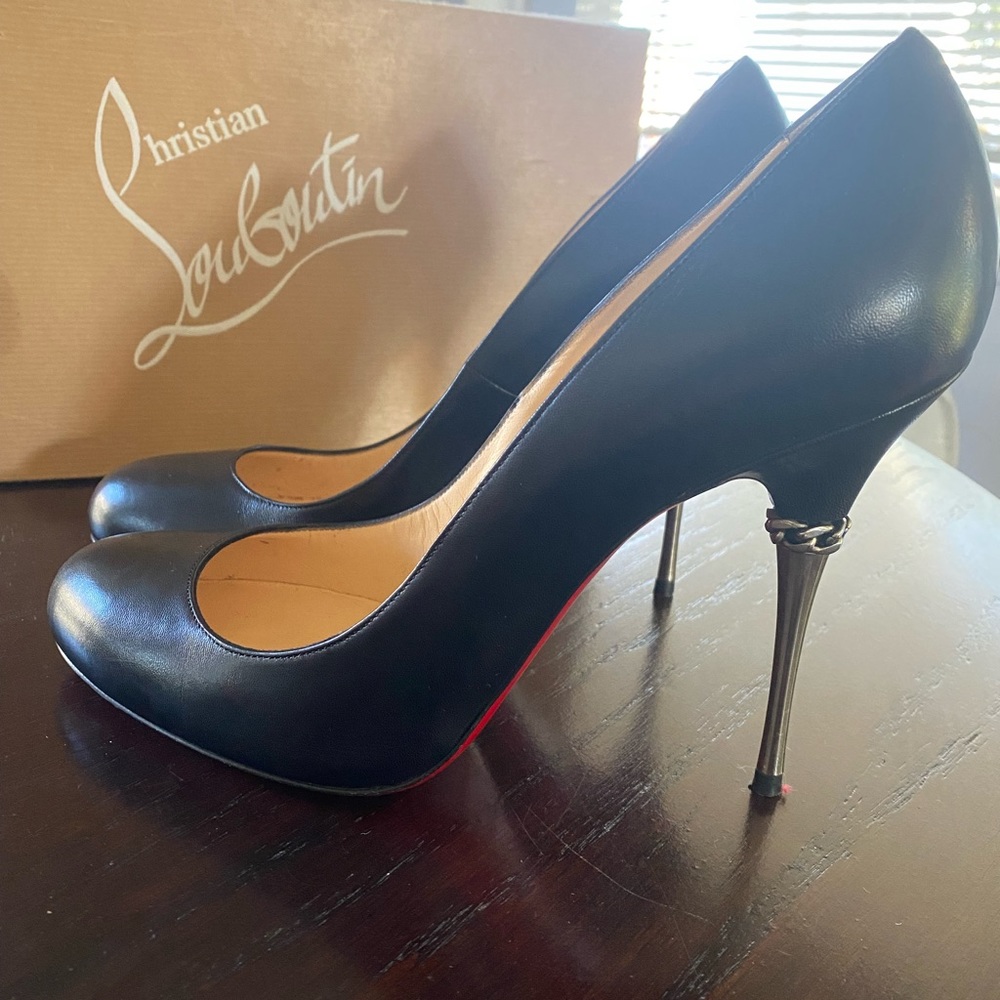 Christian Louboutin Black Patent Leather Pumps
